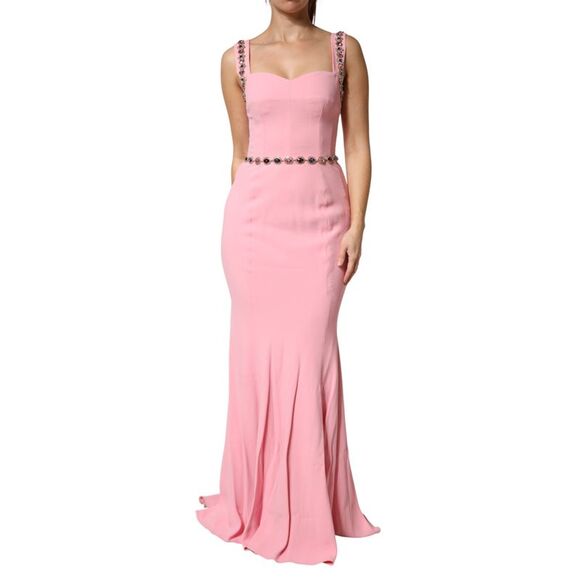 Dolce & Gabbana Dresses & Skirts - Dolce & Gabbana Pink Crystal Sheath Mermaid LongGown Women's Dress